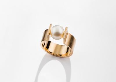 Ring № 13: Gold 750, Akoya-Perle 8,5 mm